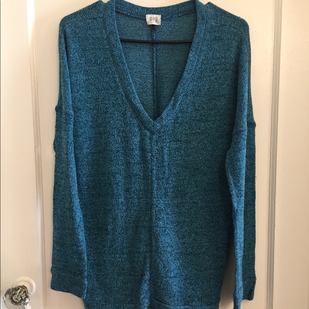Cerulean blue oversized sweater